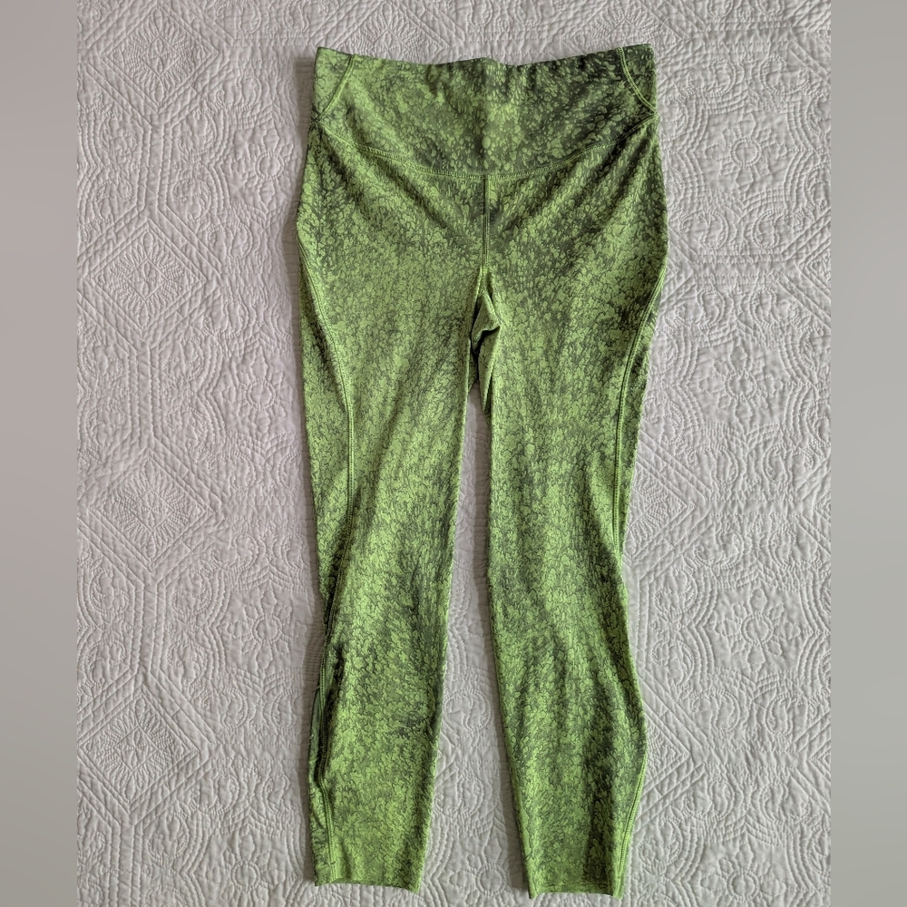 Lululemon Athletica Lime Green Patterned Leggings
